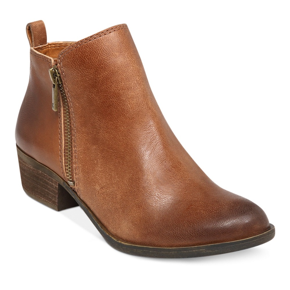 Lucky Brand “Basel” Brown Leather Ankle Booties